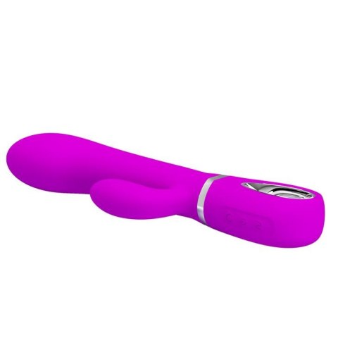 Wibrator z masażerem łechtaczki i rotacją 19cm usb Wibrator z masażerem łechtaczki i rotacją 19cm usb
