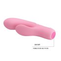 Wibrator z masażerem łechtaczki i wypustkami 15cm Wibrator z masażerem łechtaczki i wypustkami 15cm