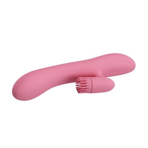 Wibrator z obrotowym masażerem łechtaczki 20cm usb Wibrator z obrotowym masażerem łechtaczki 20cm usb