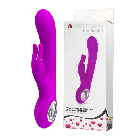 Wibrator z podwójnym masażerem łechtaczki 19cm Wibrator z podwójnym masażerem łechtaczki 19cm