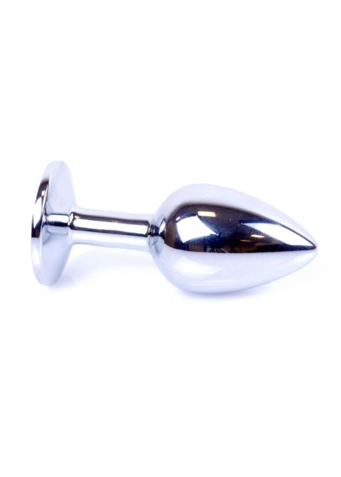 Korek analny ozdobny stalowy metalowy kryształ 7cm Korek analny ozdobny stalowy metalowy kryształ 7cm