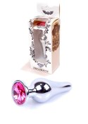 Stalowy korek analny plug do anusa kryształek 9cm Stalowy korek analny plug do anusa kryształek 9cm