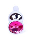 Stalowy korek analny plug do anusa kryształek 9cm Stalowy korek analny plug do anusa kryształek 9cm