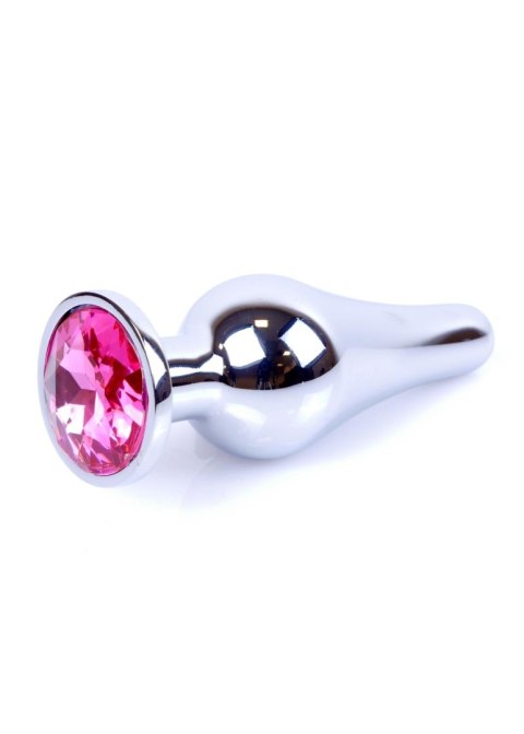 Stalowy korek analny plug do anusa kryształek 9cm Stalowy korek analny plug do anusa kryształek 9cm
