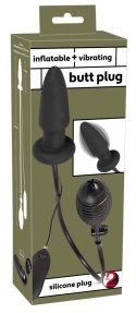 Wibrujące dildo analne pompka korek zatyczka 12 cm Wibrujące dildo analne pompka korek zatyczka 12 cm