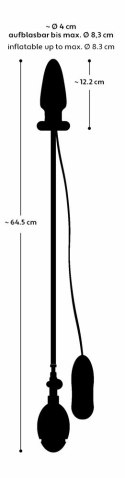 Wibrujące dildo analne pompka korek zatyczka 12 cm Wibrujące dildo analne pompka korek zatyczka 12 cm