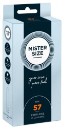 Dopasowane prezerwatywy mister size 57 mm 10szt Dopasowane prezerwatywy mister size 57 mm 10szt