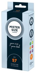 Dopasowane prezerwatywy mister size 57 mm 10szt Dopasowane prezerwatywy mister size 57 mm 10szt