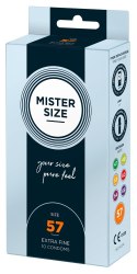 Dopasowane prezerwatywy mister size 57 mm 10szt Dopasowane prezerwatywy mister size 57 mm 10szt