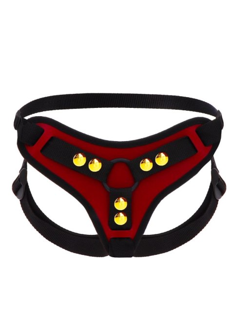 Czarny strap-On uprząż na regulowanych szelkach Czarny strap-On uprząż na regulowanych szelkach