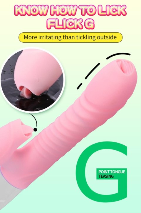 Wibrator króliczek masażer posuw podgrzewany 22cm Wibrator króliczek masażer posuw podgrzewany 22cm