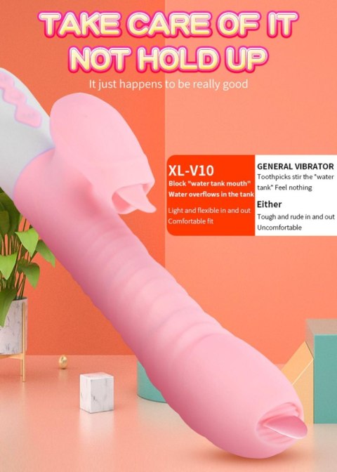 Wibrator króliczek masażer posuw podgrzewany 22cm Wibrator króliczek masażer posuw podgrzewany 22cm