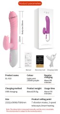 Wibrator króliczek masażer posuw podgrzewany 22cm Wibrator króliczek masażer posuw podgrzewany 22cm