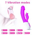 Wibrator króliczek podgrzewany sex 7 trybów 23cm Wibrator króliczek podgrzewany sex 7 trybów 23cm