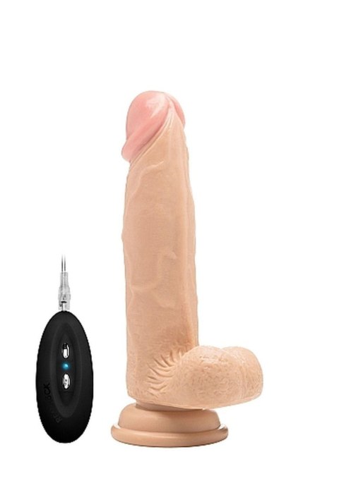 Vibrating Realistic Cock - 8" - With Scrotum - Skin Vibrating Realistic Cock - 8" - With Scrotum - Skin
