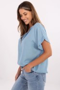 Bluzka Model MO-BZ-242301.61 Blue - Italy Moda Italy Moda Bluzka Model MO-BZ-242301.61 Blue - Italy Moda Italy Moda