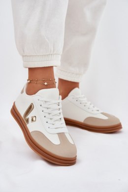 Buty Sportowe Model Micca A005 White/Gold - Step in style Step in style