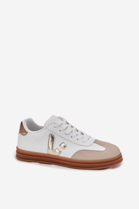 Buty Sportowe Model Micca A005 White/Gold - Step in style Step in style Buty Sportowe Model Micca A005 White/Gold - Step in style Step in style