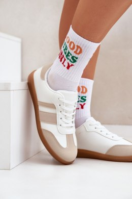 Buty Sportowe Model Nonalorin LA293P Beige/White - Step in style Step in style