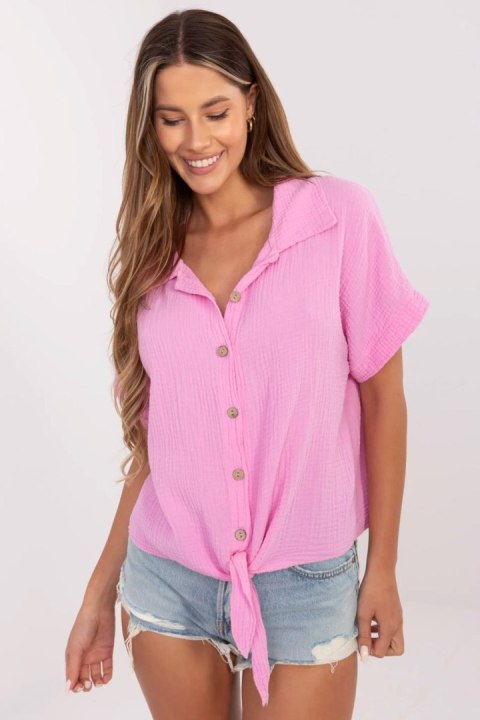 Koszula Damska Model MO-KS-F071.00 Pink - Italy Moda Italy Moda Koszula Damska Model MO-KS-F071.00 Pink - Italy Moda Italy Moda