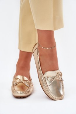Mokasyny Model Si Passione FT246 Gold - Step in style Step in style