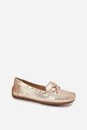 Mokasyny Model Si Passione FT246 Gold - Step in style Step in style