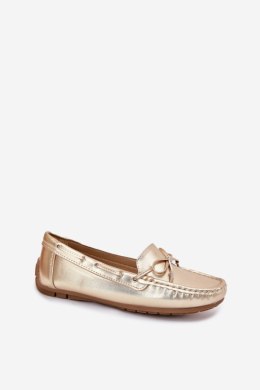 Mokasyny Model Si Passione FT246 Gold - Step in style Step in style