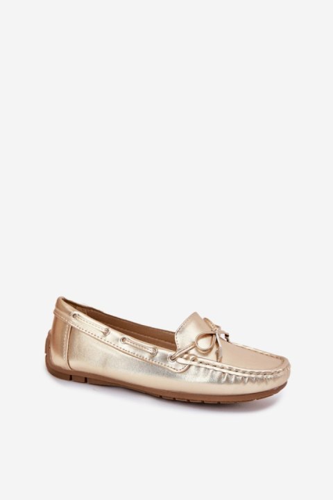 Mokasyny Model Si Passione FT246 Gold - Step in style Step in style Mokasyny Model Si Passione FT246 Gold - Step in style Step in style