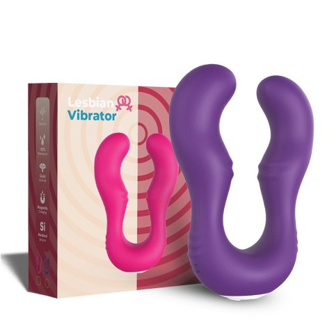 Podwójny wibrator lesbijski dla par 9 trybów 14cm Podwójny wibrator lesbijski dla par 9 trybów 14cm