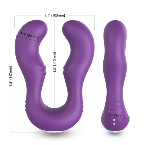 Podwójny wibrator lesbijski dla par 9 trybów 14cm Podwójny wibrator lesbijski dla par 9 trybów 14cm
