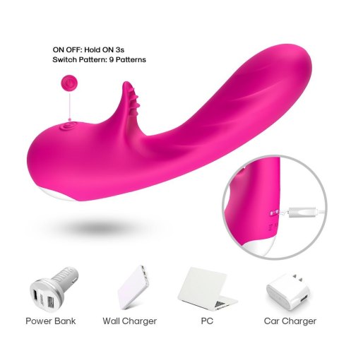 Wibrator punktu g masażer łechtaczki 18 cm 9 tryb Wibrator punktu g masażer łechtaczki 18 cm 9 tryb