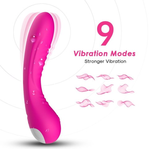 Wibrator punktu g masażer łechtaczki 18cm 9 trybów Wibrator punktu g masażer łechtaczki 18cm 9 trybów