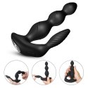 Korek analny z masażerem łechtaczki 9 trybów 17 cm Korek analny z masażerem łechtaczki 9 trybów 17 cm