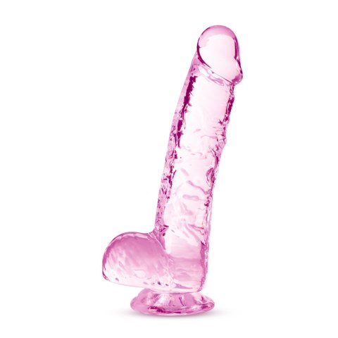 NATURALLY YOURS 6" CRYSTALLINE DILDO ROSE NATURALLY YOURS 6" CRYSTALLINE DILDO ROSE