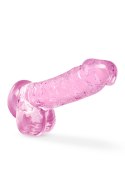 NATURALLY YOURS 6" CRYSTALLINE DILDO ROSE NATURALLY YOURS 6" CRYSTALLINE DILDO ROSE