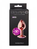Plug-Butt Plug Diamond Amethyst Shine S Rose Gold
