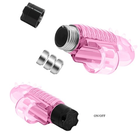Wibrator mini na palec masażer łechtaczki różowy Wibrator mini na palec masażer łechtaczki różowy