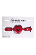 Knebel kulkowy w kształcie serca BDSMpoczątkujący Knebel kulkowy w kształcie serca BDSMpoczątkujący