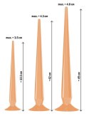 Zestaw 3 korki analne z przyssawką długie 30-49cm Zestaw 3 korki analne z przyssawką długie 30-49cm