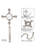 4 Point Nipple Press w Chain Black 4 Point Nipple Press w Chain Black