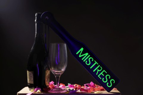 'Mistress'' Paddle - Glow in the Dark - Black/Neon Green 'Mistress'' Paddle - Glow in the Dark - Black/Neon Green