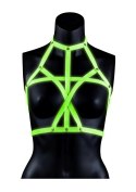 Bra Harness - Glow in the Dark - Neon Green/Black - S/M Bra Harness - Glow in the Dark - Neon Green/Black - S/M