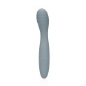 Wibrator damski gładki stymulacja punktu G miękki silikon szary 18 cm Wibrator damski gładki stymulacja punktu G miękki silikon szary 18 cm