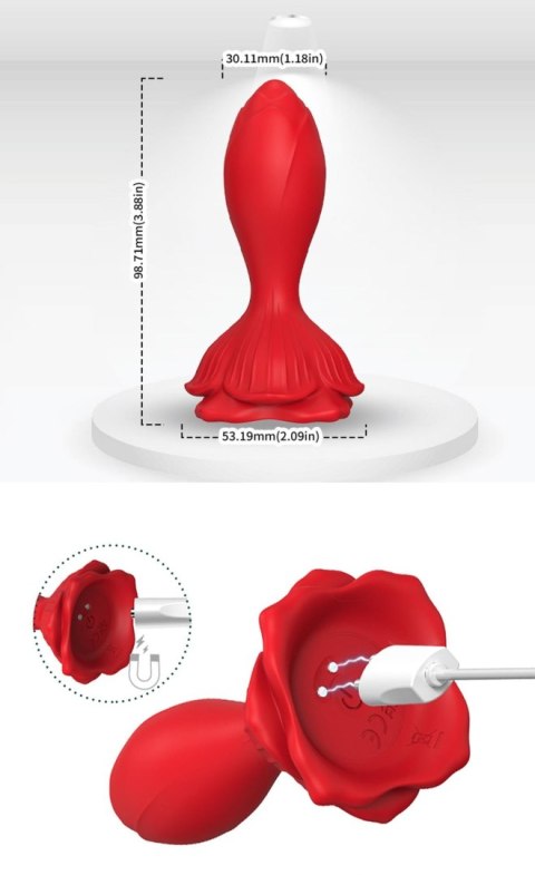 Korek analny z wibracją B - series Joy Rosenberg Red Korek analny z wibracją B - series Joy Rosenberg Red