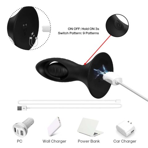 Plug korek analny na pilota wibrujący silikonowy wodoodporna zatyczka Plug korek analny na pilota wibrujący silikonowy wodoodporna zatyczka