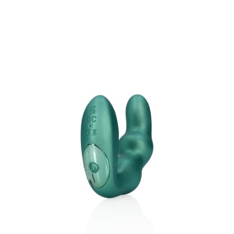 Bent Vibrating Prostate Massager with Remote Control - Metallic Green Bent Vibrating Prostate Massager with Remote Control - Metallic Green