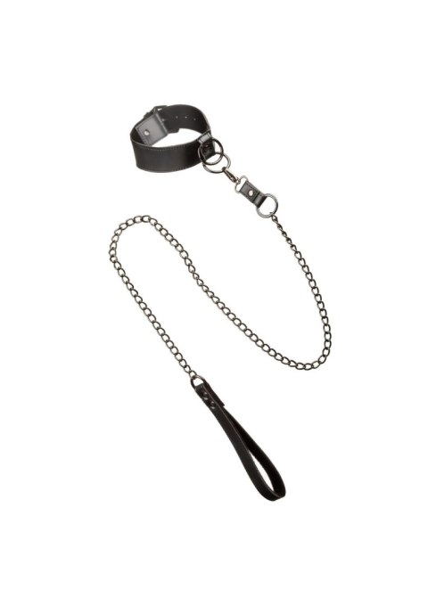 Collar With Chain Leash Black Collar With Chain Leash Black