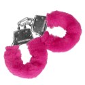 Furry Metal Hand Cuffs - Pink Furry Metal Hand Cuffs - Pink