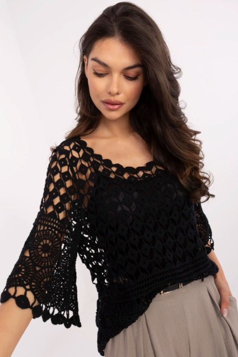 Bluzka Model MI-BZ-9007.77 Black - Italy Moda Italy Moda Bluzka Model MI-BZ-9007.77 Black - Italy Moda Italy Moda