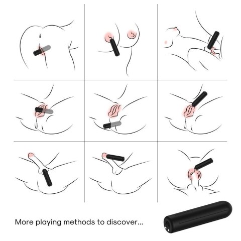 Mały mini masażer stymulator łechtaczki 9 tryb 8cm Mały mini masażer stymulator łechtaczki 9 tryb 8cm
